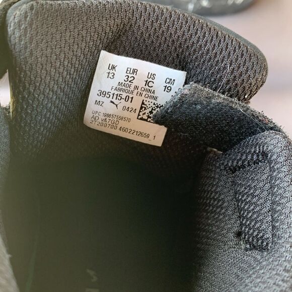 Take 50% OFF- Puma Black High-Top Shoes Boys, Size-1C - Picture 6 of 7